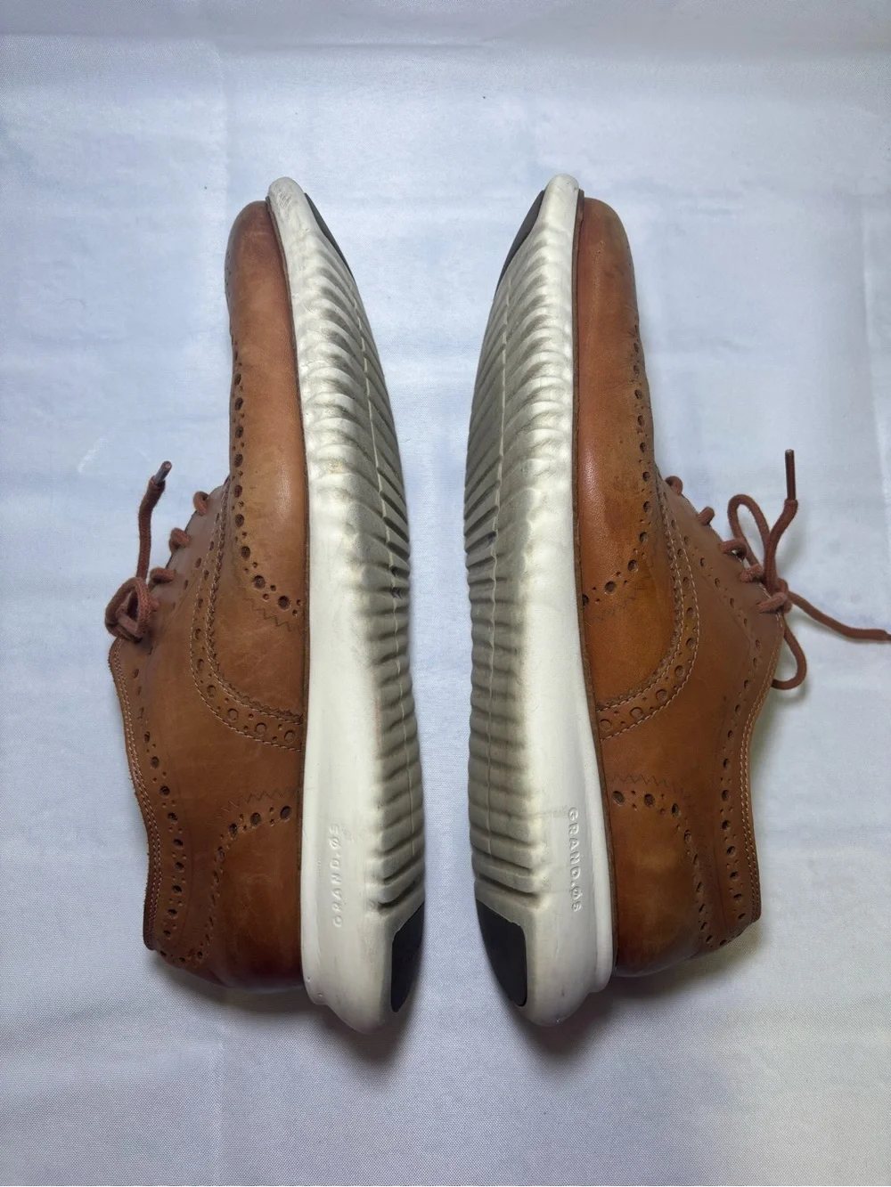 Cole Haan 2.Zerogrand Mens Size 10.5 Brown Classic Leather Wingtip Oxford Shoes